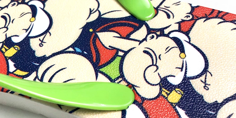 Screen printing flip flop logo method